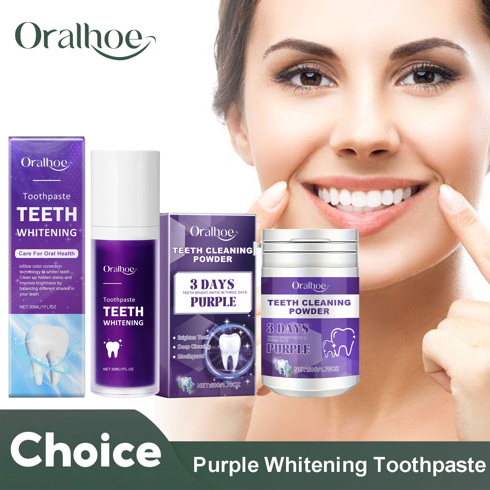 Teeth Whitening Singapore - Corrector morado, pasta de dientes blanqueadora,