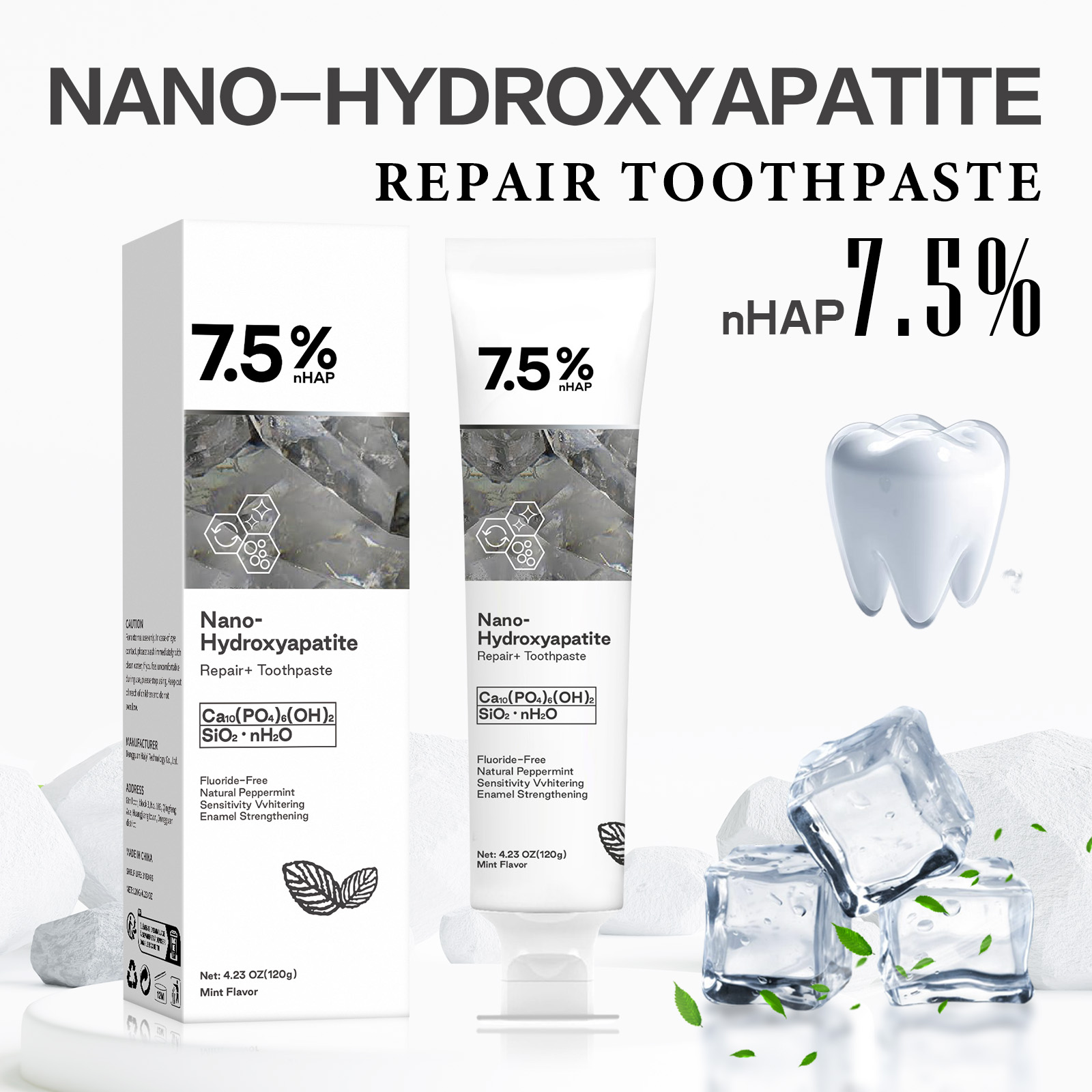 Teeth Whitening With Hydrogen Peroxide - Pasta Dental con Nano Hidroxiapatita para