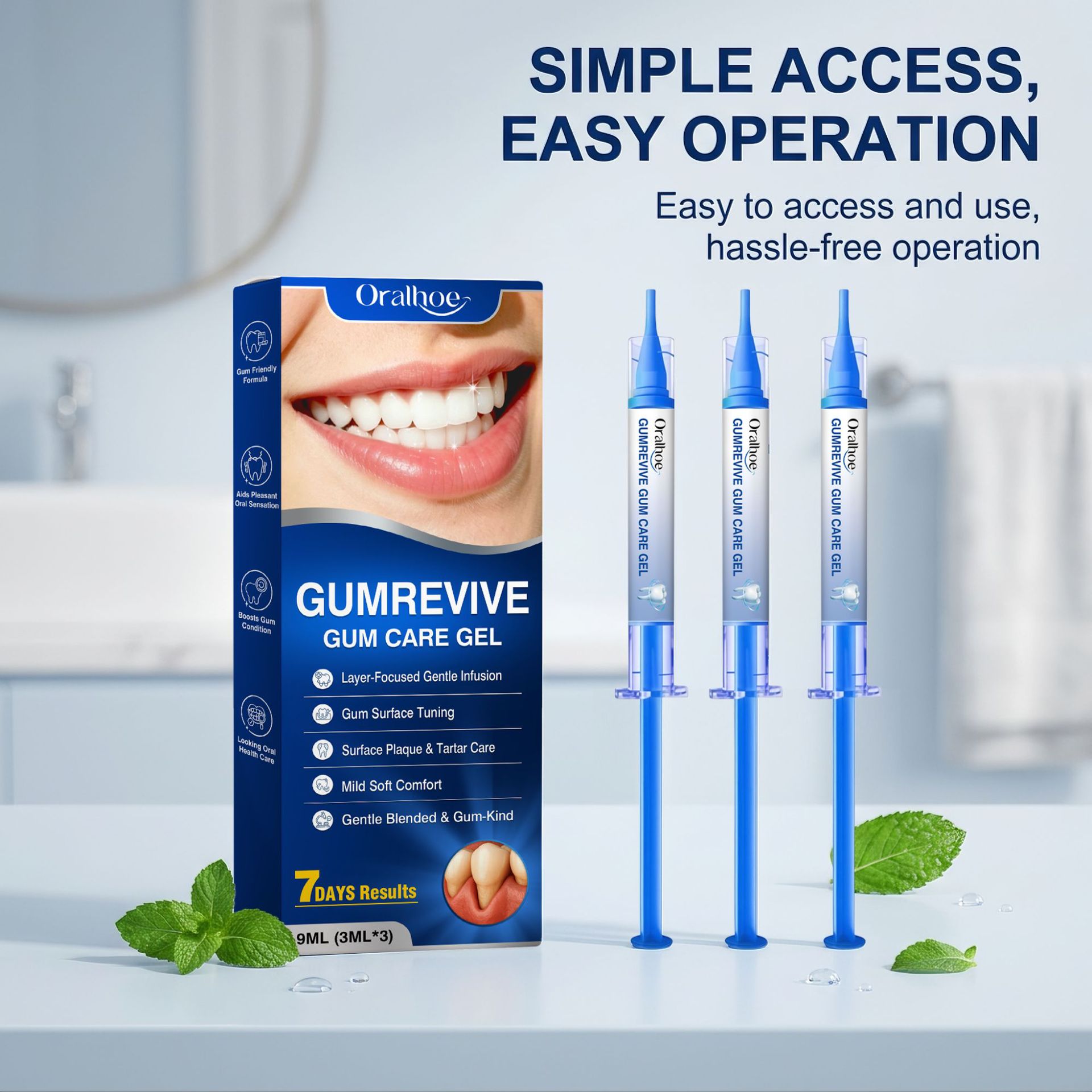 Teeth Whitening With Hydrogen Peroxide - Gel para Cuidado Bucal, Kit de