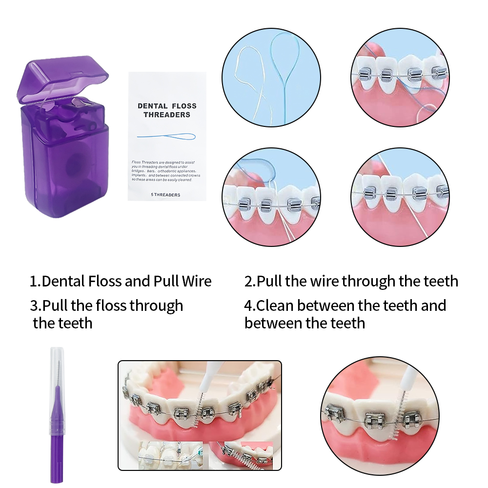 8 unids/set Kit de cepillo de  - Teeth Whitening For Braces reseña y precio