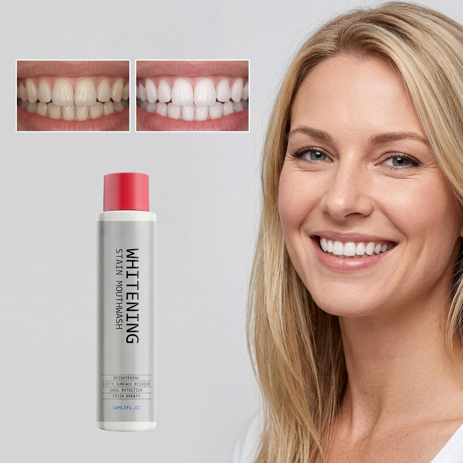 Enjuague Bucal Blanqueador de  - Whitening Mouthwash reseña y precio