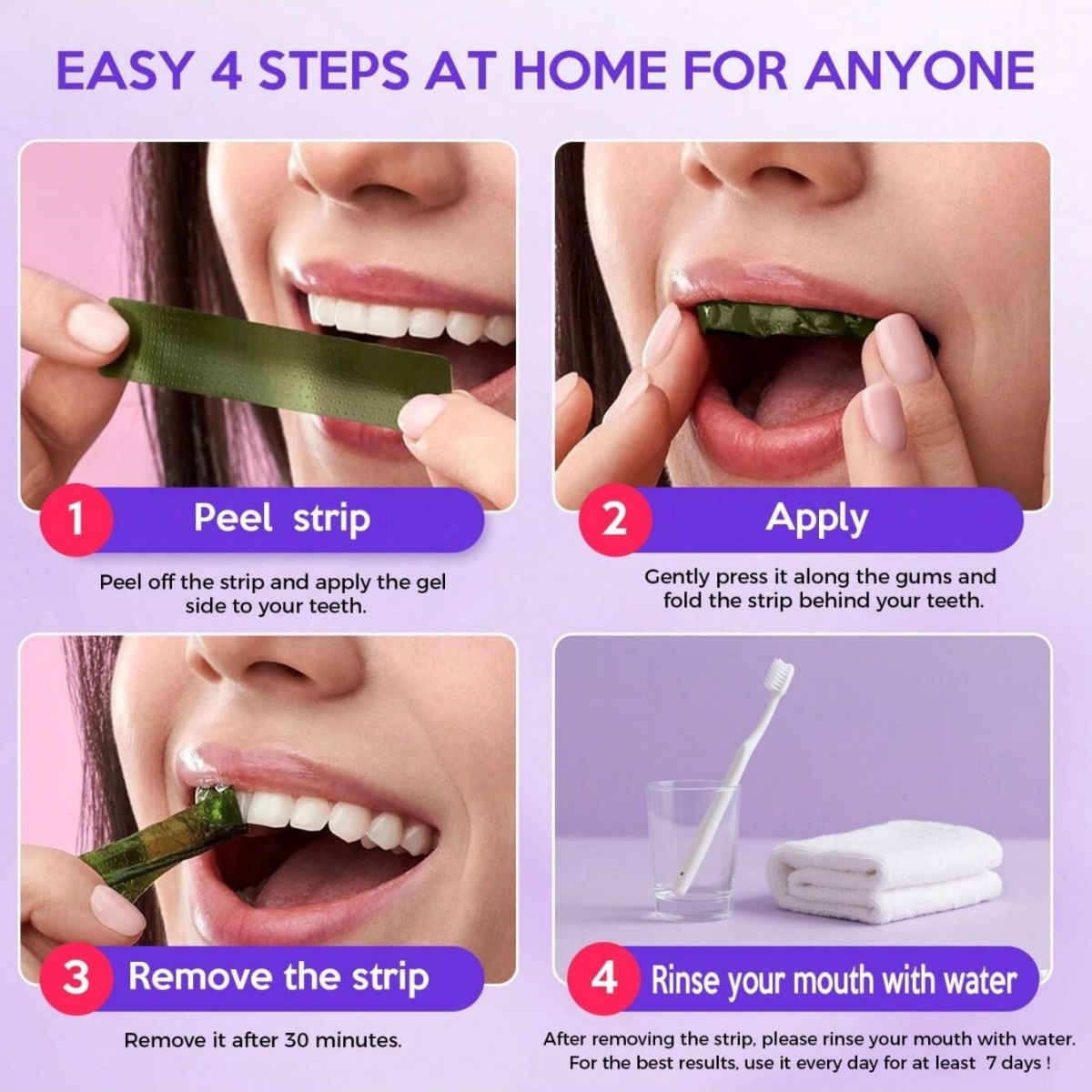 Pegatinas blanqueadoras de die - Teeth Whitening With Hydrogen Peroxide reseña y precio