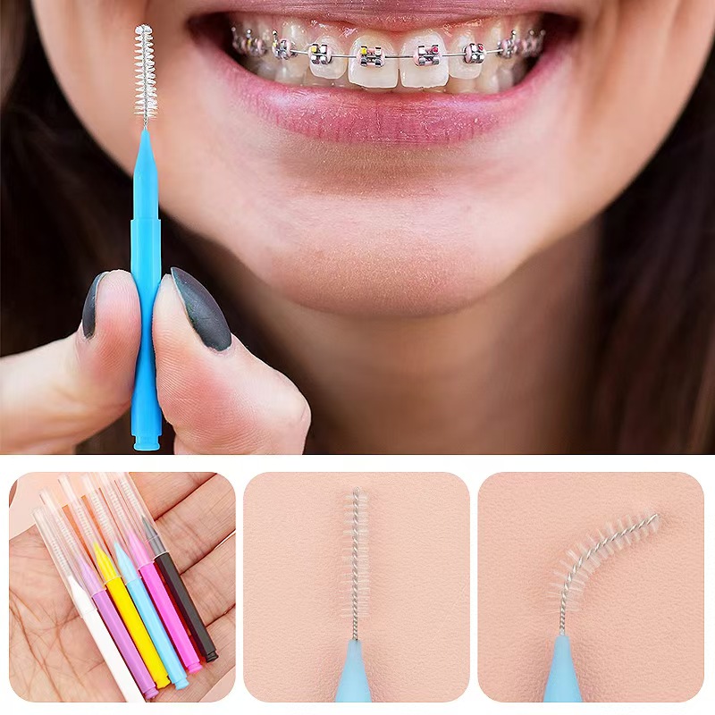 20 unids/pack cepillo de limpi - Teeth Whitening For Braces reseña y precio