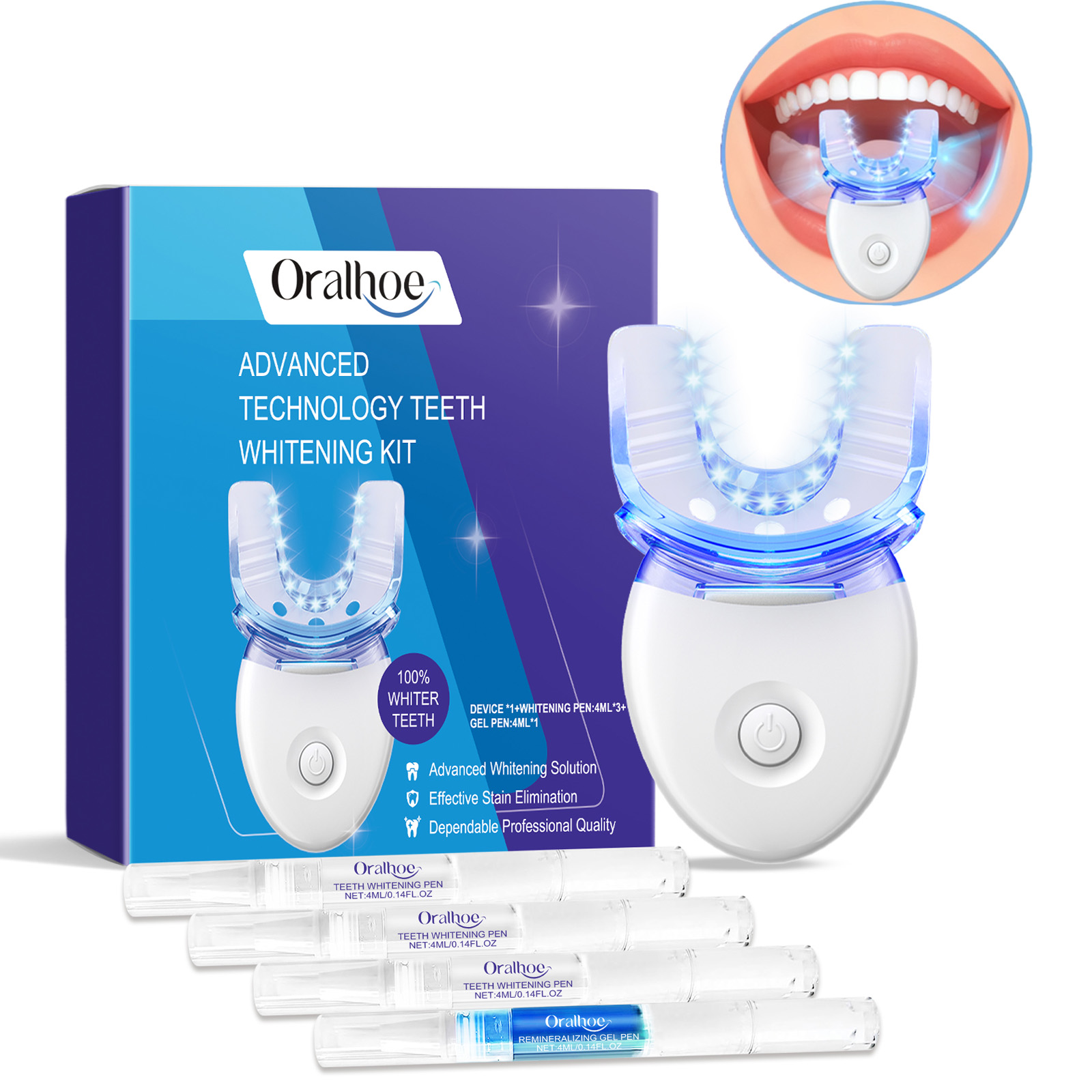 Kit de luz LED para blanqueami - Whitening Mouthwash reseña y precio